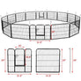 24-inch 32 Panels Dog Playpen