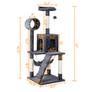 Pawscoo 51-inch Cat Tree Condo - Pawscoo