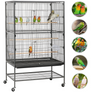 Pawscoo 52-inch Wrought Iron Standing Large Flight Bird Cage - Pawscoo