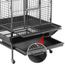 Pawscoo 63-inch Iron Rolling Extra Large Bird Cage - Pawscoo