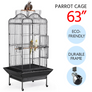 Pawscoo 63-inch Iron Rolling Extra Large Bird Cage - Pawscoo