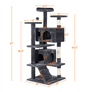 Pawscoo 51-inch Kitten Tree Tower - Pawscoo