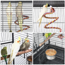 Pawscoo 69-inch Wrought Iron Rolling Large Bird Cage - Pawscoo