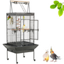 Pawscoo 69-inch Wrought Iron Rolling Large Bird Cage - Pawscoo