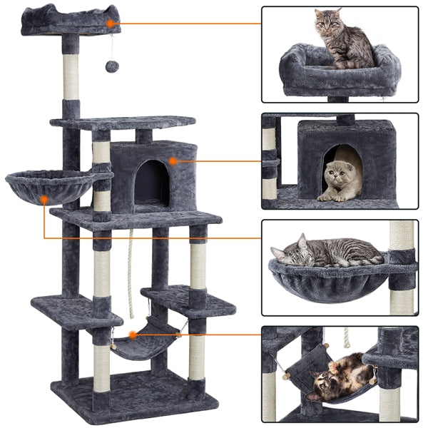 Pawscoo Cat Tree Tower for Large Cats 69.5 inch