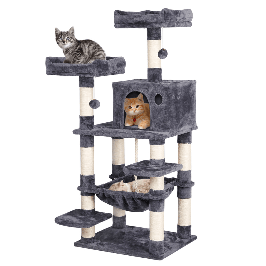 Pawscoo 58-inch Luxurious Multi-Level Cat Tree Condo