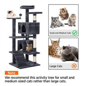 Pawscoo 51-inch Kitten Tree Tower - Pawscoo